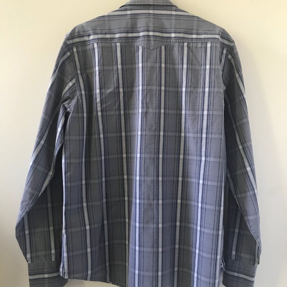 Club Monaco Heavy Cotton Check Western Shirt - Picture 7 of 7